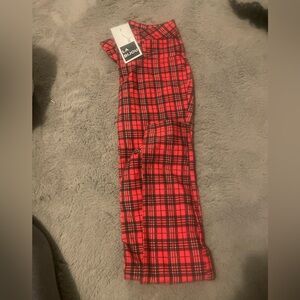 New with tag plaid jeans, never worn